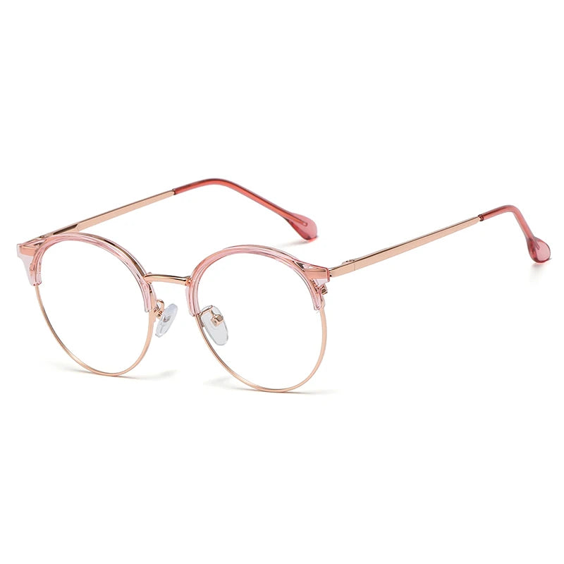 MS 95602 Designer Anti-Blue Light Metal Frame TR90 Cute Round Frame Glasses Fashion Women's Optical Glasses MegaBDM