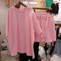Women's Sportswear Suit Oversized Solid Color Two Piece Pants Set T-shirts Printed T-shirts Cheap Original Designer T-shirts