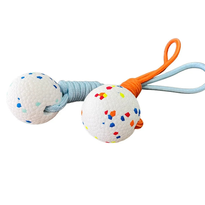 Eco-Friendly Durable Interactive Chew Toy for Dogs Water-Bite-Resistant Ball Toy with Bag for Pets and Kids' Play