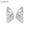 LUOTEEMI Earring Stud Elegant Cz 5A Zircon New Cubic Zirconia Woman Accessories Fashion Earing Butterfly