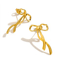 MICCI 18K Gold Plated Waterproof Tarnish Free Jewelry Stainless Steel Custom Bow Earrings Women