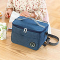 Portable Fabric Thickened Insulated Foldable Handled Lunch Bag Zipper Closure Waterproof Customized Pattern Outdoor Camping Bag