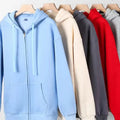 SanDian Fall Custom Logo 330GSM Cotton Men's Coat Blank Street Wear Unisex Superior Zipper Unisex Zipper Hoodie