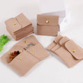 PUPPYSEW No logo  Microfiber Jewelry Pouches Jewelry  Bag with Button Jewelry Packaging Bag  Bracelet Bag