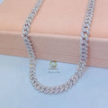 Hot Sell Drop Shipping Iced Out Vvs Diamond Hip Hop 8mm Moissanite Cuban Chain