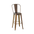 Antique Vintage Iron Chair Scratch-Resistant Steel Metal Bar Stool Chairs for Hotels Restaurants Dining Living Room Industrial