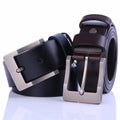 Men's Pin Buckle Belt for Men Leather Belt Youth Casual Cowhide Trouser Belt