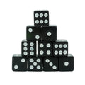 Kaile Factory Custom 10mm Black Acrylic Dice with White Dot square D6 Sided with Straight Corner  for Casino Card Board Games