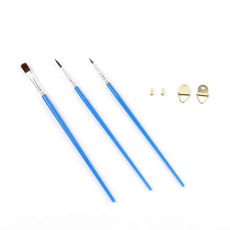 Wholesale Painting by Numbers Kit Diy Tool Brush Soft Nylon Pen 3 Pcs Set Digital Oil Painting Accessory Pen