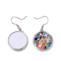 Newly Arrival Blank Sublimation Earrings Jewelry Snap Button Earrings