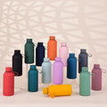 350ml Stainless Steel Small Mouth Insulated Vacuum Flask With Silicone Rope Portable Outdoor Sports Water Bottle for Children