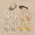 50pcs/Lot 8mm Earring Flat Blank Base French Lever Back DIY Earrings 8mm Cabochon Bezel Trays Jewelry Making Findings Supplies