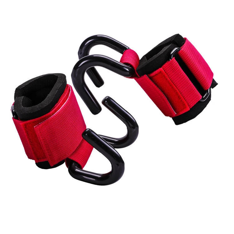 Custom logo Gym Power Training Weight Lifting Pull up Fit Anti-slip Straps Barbell Metal Assist Hook Grip Fitness Protective Set
