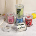 Custom Logo Fragrance Aromatic Colored Glass Candle Holder Soy Wax Private Label Candle Scented Luxury With Lid