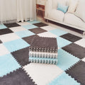 Hot Sale Thick and Machine Washable Foam Puzzle Floor Mat Waterproof Plush Bedroom Carpet with Pile Splicing