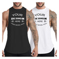 DOVEARK OEM Custom Logo Cut Off Solid Color Shirt Sleeveless Men's Workout Bodybuilding Muscle Gym Tank Tops Vest for Men