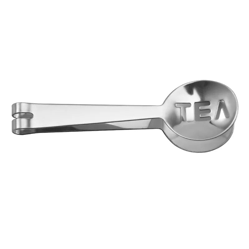Reusable Eco-Friendly Stocked Stainless Steel Tea Bag Tongs Teabag Squeezer Strainer Holder Grip Metal Spoon Mini Sugar Clip Tea