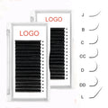 Dark Lash Matte Black Individual Eyelash Extensions Tray Long Synthetic Thick Volume Lashes Handmade False Eyelashes Mix Boxed