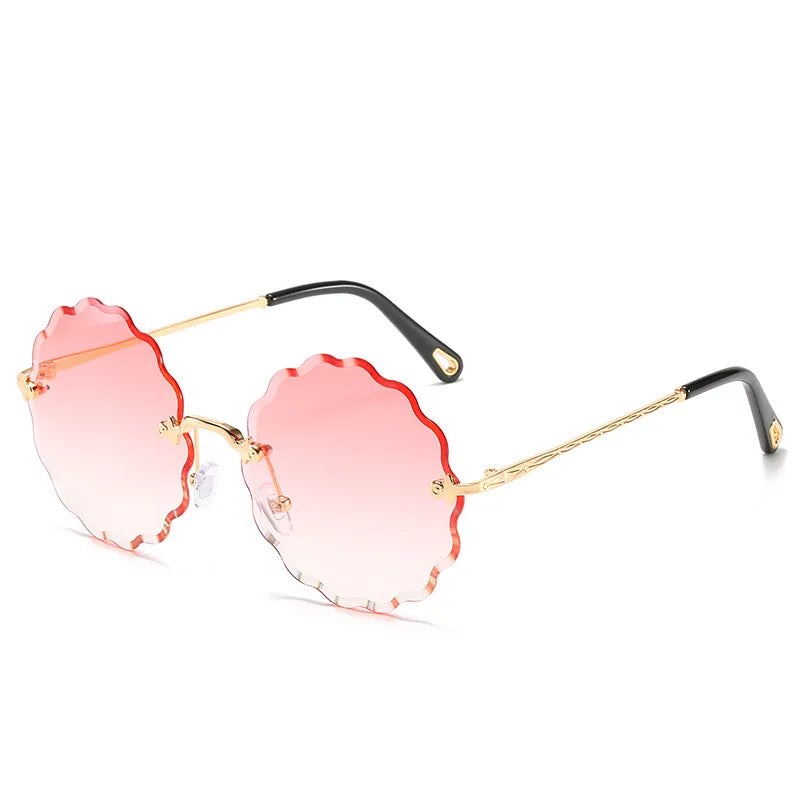 2332 Blue Light Blocking Rimless  Optical Eyeglasses Frame Trend Sunglasses Women Eyewear Fashion Glasses