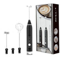 Hot Sale Electric Automatic Milk Foam Hand Milk Frother With Stand Drink Mixer and 3 Heads Whisk with 3 Attachments
