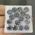 HQ GEMS VVS1 Round Brilliant Cut Grey Moissanite Diamonds 5mm to 14mm Gray Loose Moissanite Stone