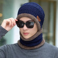 Cheap Custom Riding Cycling Outdoor Male Men Warm Hat and Scarf Set Knitted Winter Hats