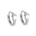 Butterfly CZ Earrings 925 Sterling Silver Cubic Zirconia Paved Hoops for Women Wholesale Cute Sweet Fine Jewelry Gift