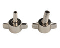 9mm Pneumatic Inflation Hose Connector M16X1.5 Zinc Alloy Chrome Plated Wing Nut Butterfly Nut