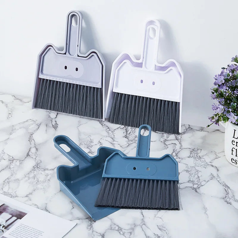 Mini Hand Cleaning Whisk Brush Broom Dustpan Set for Table