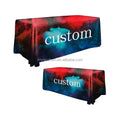 Wholesale Custom Logo Rectangle Spandex Polyester 4Ft 6Ft 8Ft Table Cover  for Advertising  Outdoor Indoor Trade Show