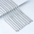 Trendy High Polished 925 Silver White Gold 2-6mm Round VVS. Moissanite Diamond Tennis Chain Necklace Hip Hop Fashion for Girl MegaBDM