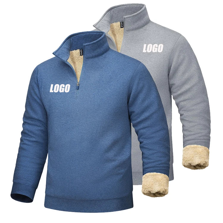 Winter Wholesale Custom logo Black Sweatshirt Custom logo Knitted Sweatshirt Longs Sleeve Sweatshirt