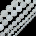Natural White Agate Stone Beads 4/6/8/10/12mm round Loose Beads for Jewelry Making
