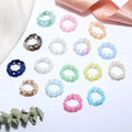 Funky Cute Resin Rings Round Transparent Trendy Acrylic Retro Finger Ring Stackable Rings for Women Girls Jewelry Birthday Gift