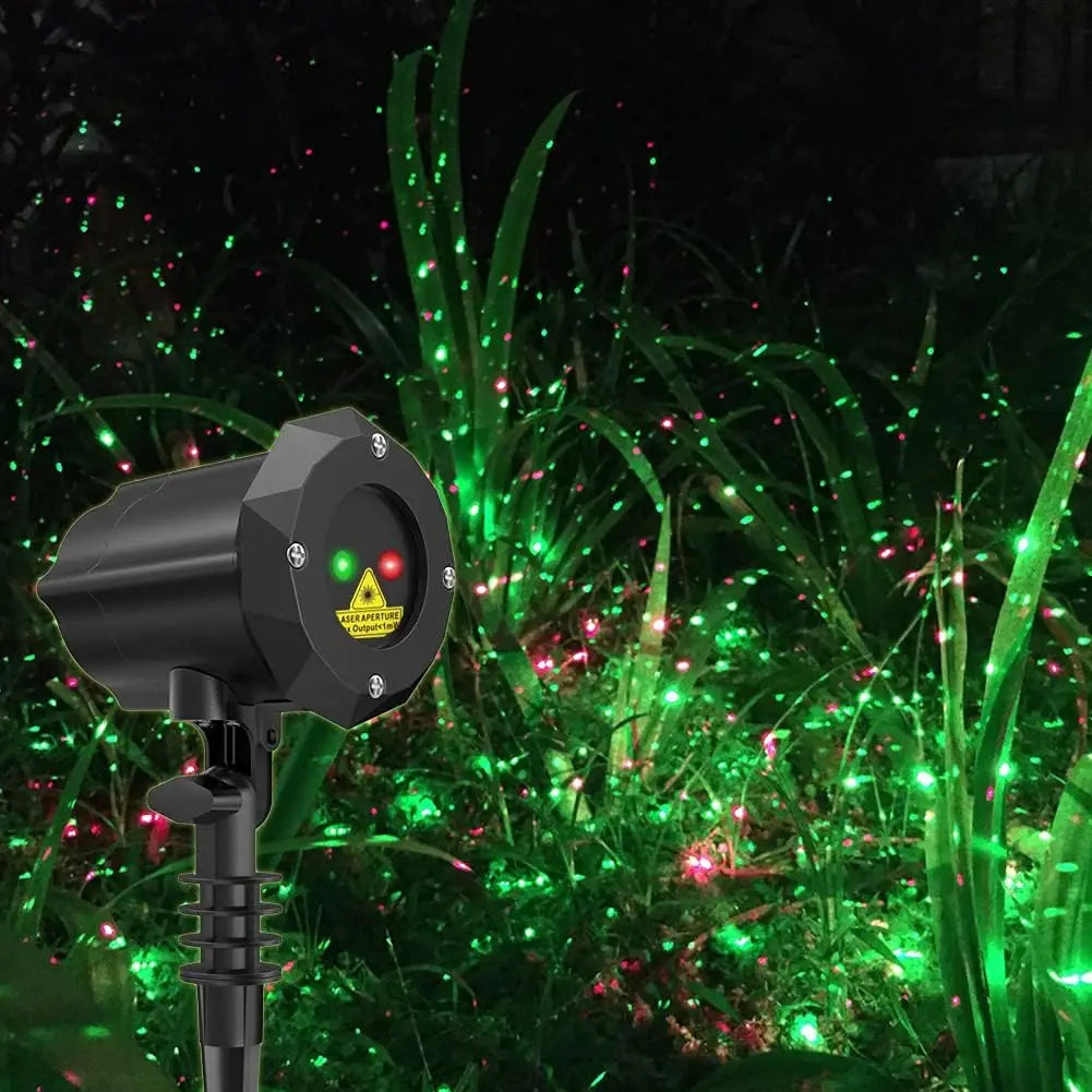 Aluminum Green Red Firefly Laser Outdoor Garden Projector Christmas Light With Waterproof IP65