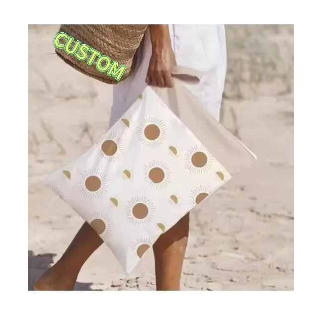 Elinfant Hot Sale Washable Wet Bag Waterproof Wet Dry Dirty Bathing Suit Workout Bag Private Label Travel Storage Bag