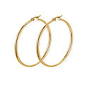 SC Wholesale Multi Size 316 Stainless Steel Earrings Fashion Exaggerated 80mm 90mm 100mm Silver Gold Big Hoop Earrings for Women