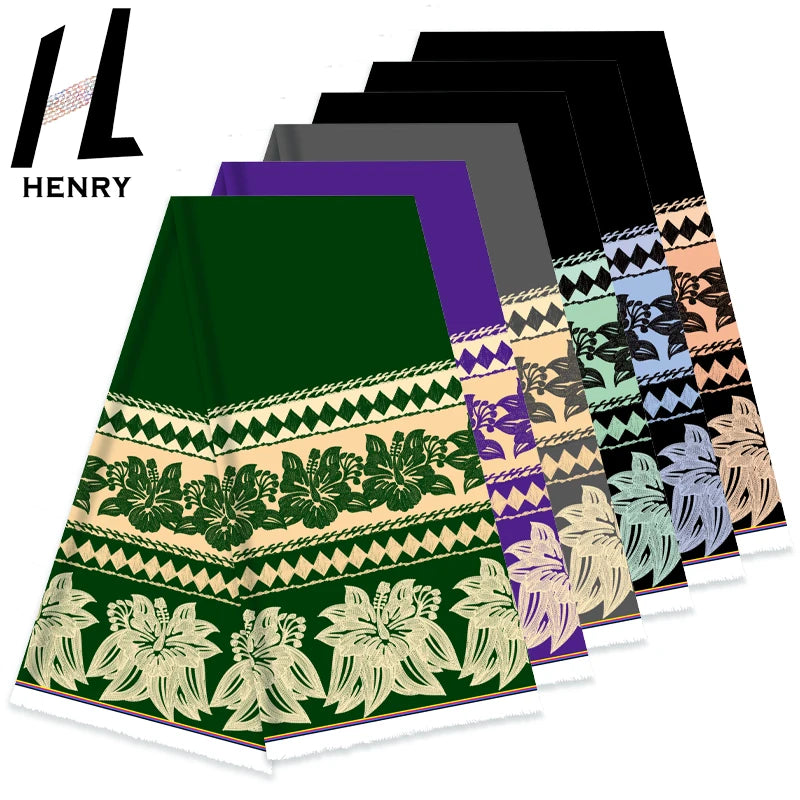 Factory Supply Beautiful Islander Traditional Floral Pattern Polyester Printed Fabric for Skirt