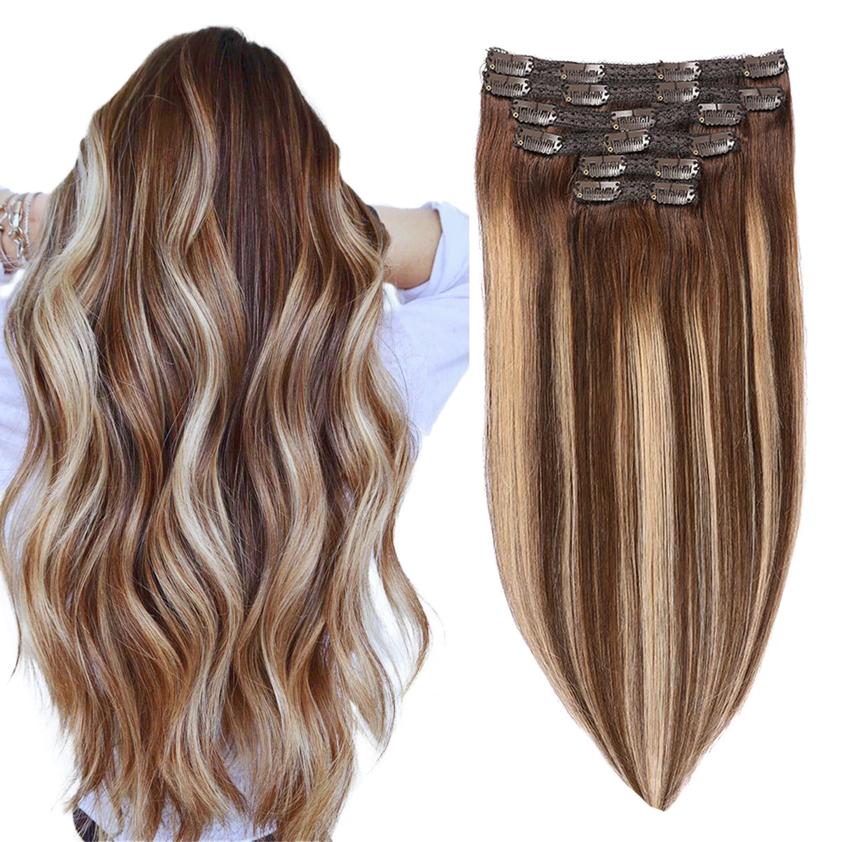 No Shedding No Tangle Double Drawn Ombre Color Brazilian Extensions Tape Hair Human Virgin Remy Clip in Hair Extensions