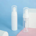 Transparent White 60ml PET Plastic Mousse Foam Pump Bottle Empty Facial Cleanser Packaging with Sealing Type for Skin Care