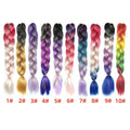 24inch Colorful Silk Glitter Jumbo Braid Shiny Colorful African Boxing Braid Ombre Color Laser Silk Braid Hair