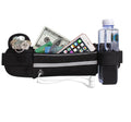 Waterproof Fanny Pack Divider Pocket Water Bottle Holder Running Jogging Waist Belt Bag