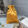 Luxury Super Soft Custom Yellow Velvet Pouch for Jewelry Drawstring Velvet Dust Gift Cosmetic Packaging Bag
