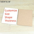 MDFSUB Modern Wooden 6mm Thick Eco-Friendly Cork Backed Sublimation Placemat 20x28cm Rectangle White Custom Design