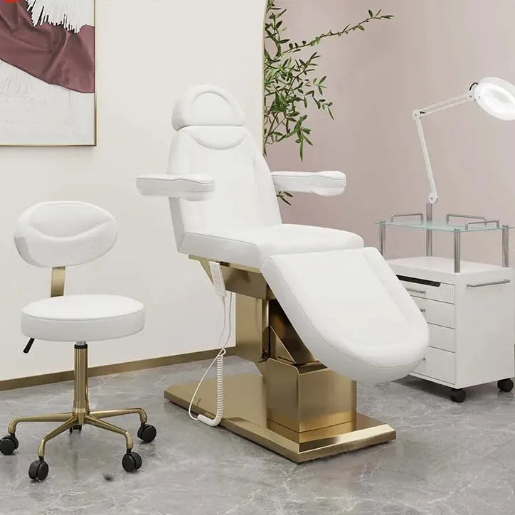 Union Win Luxury Modern Electric Lifting Eyelash Extension Bed Curved Lashista Stretcher Customizable Aesthetic Table for