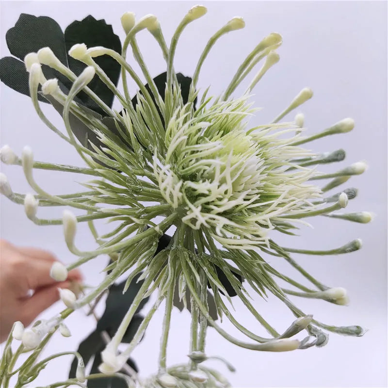 Customization New Design Artificial Silk Flower Leusosper Mum Flower Decorative Silk Flower Silk Thistle