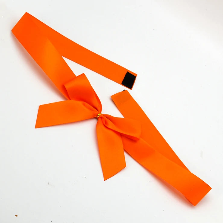 Wholesale Satin Bow Accessories Handmade Colorful Bow Hook Loop Grosgrain Ribbon Bow for Box Wrapping