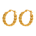 Trendy 18k Gold Plated Brass Cross Chain Earrings Fashionable Personalized Jewelry Gift for Women for Parties Engagements