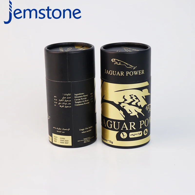 Biodegradable Eco Friendly OEM Food Grade Airtight Kraft Canister Tube Container Bee Jar Food Cylinder Carton Box