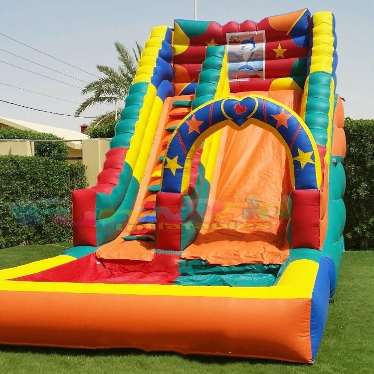 Outdoor  Inflatable  Jumping Castle Bouncer Waterslide Slider House Water Slide Fun Bouncy Game  with Swimming Pool